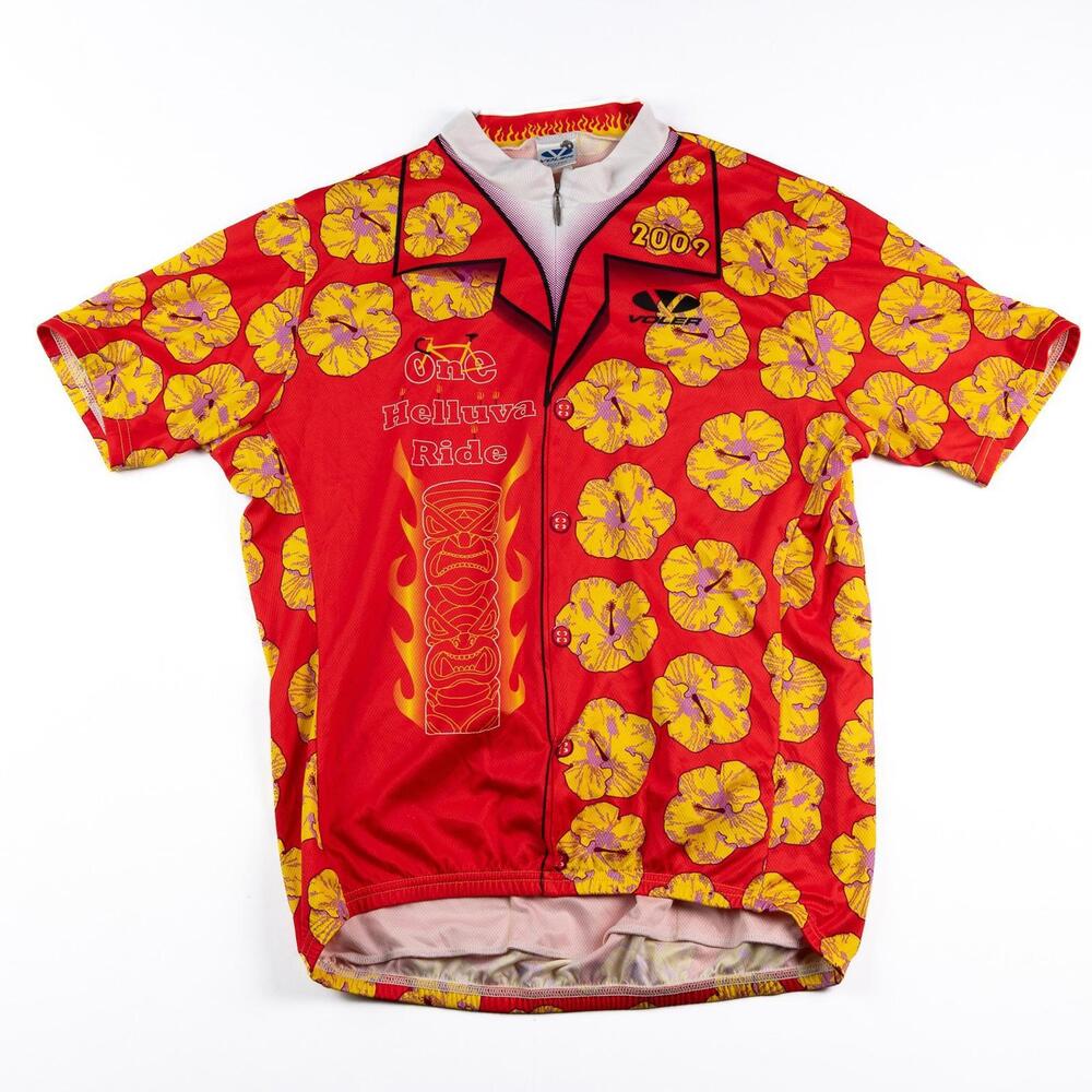 2009 Voler One Helluva Ride Cycling Jersey USA Made Graphic Medium